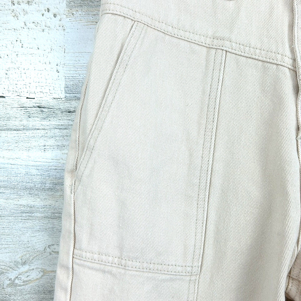 Blank NYC Womens 27 Cream High Rise Button Fly Tapered Denim Jeans NWT - Picture 5 of 9